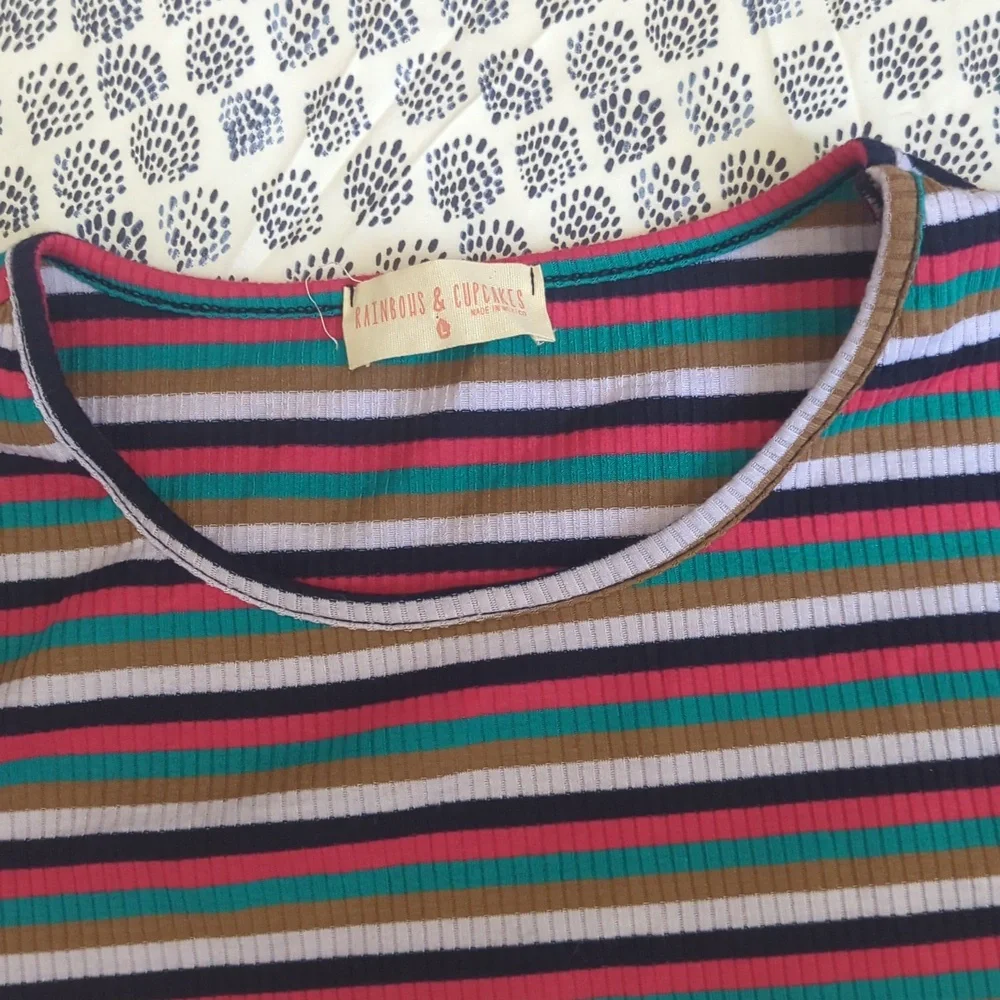 Multicolor Striped Ribbed Top - Picture 2 of 4
